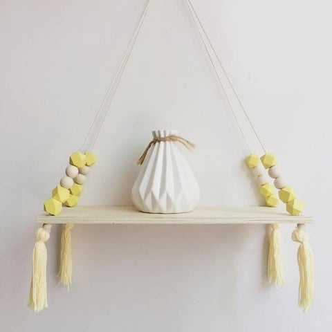 Claudia - Twine Wooden Wall Shelf Rack - Silky decor