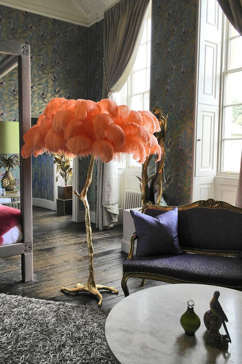 Freestanding Feather Lamp