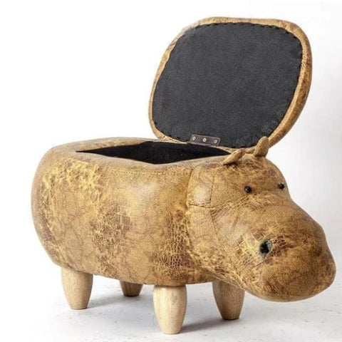 Dondi - Beautiful Hippo Storage Stool - Silky decor
