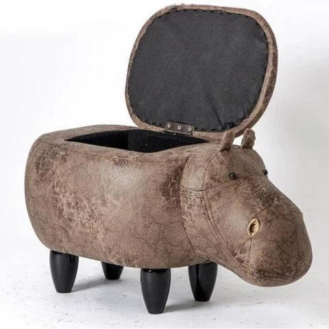 Dondi - Beautiful Hippo Storage Stool - Silky decor