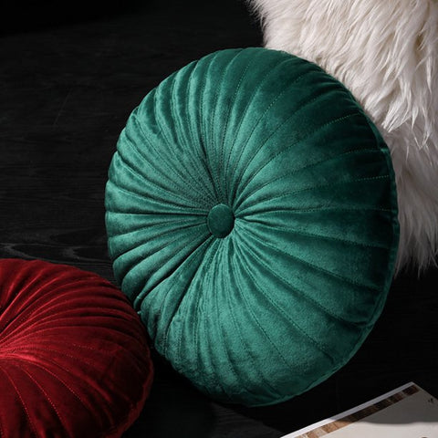 Classic Round Velvet Seat Cushion