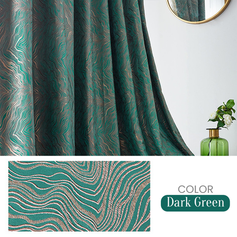 Luxury Villa Modern Striped Curtain