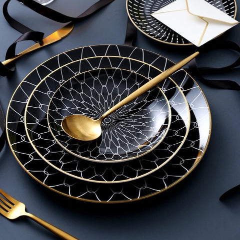Deluxe Geometric Dinner Plate Set