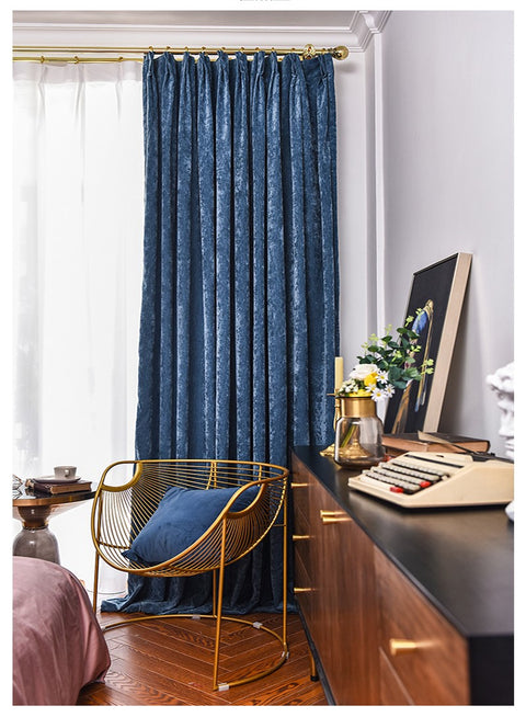 Modern Blackout Chenille Curtains