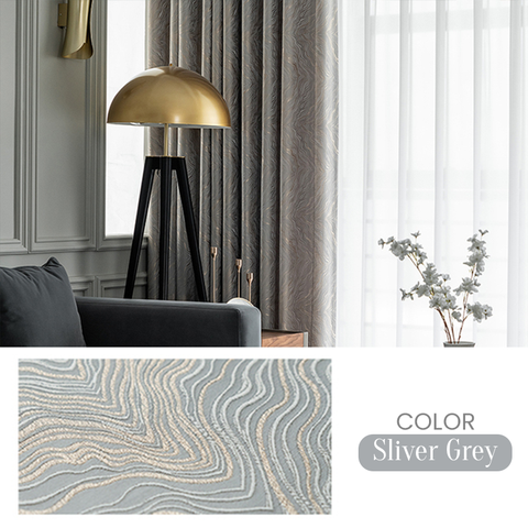 Luxury Villa Modern Striped Curtain