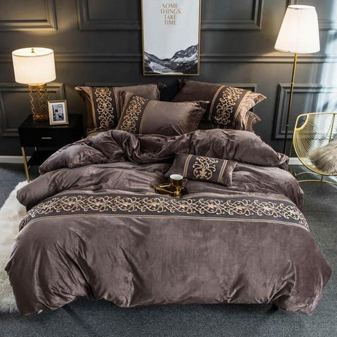 Tawney - Velvet Duvet Cover Set - Silky decor