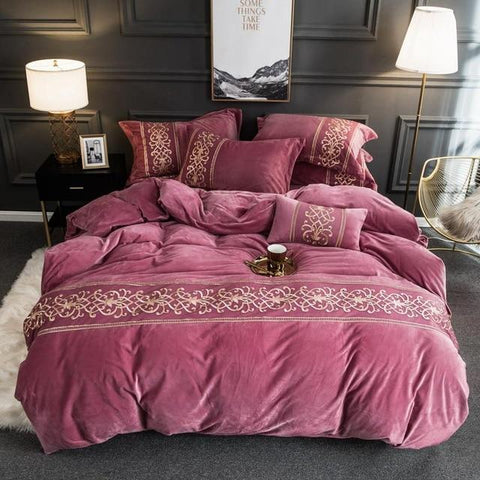 Tawney - Velvet Duvet Cover Set - Silky decor