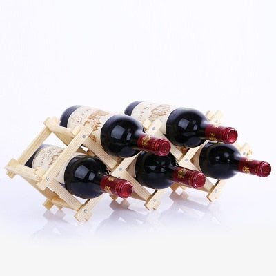 Foldable Wooden Wine Bottle Rack
