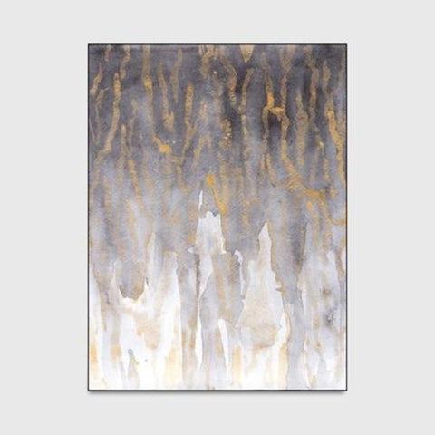 Kiera - Golden Powder Marble Pattern Carpet - Silky decor