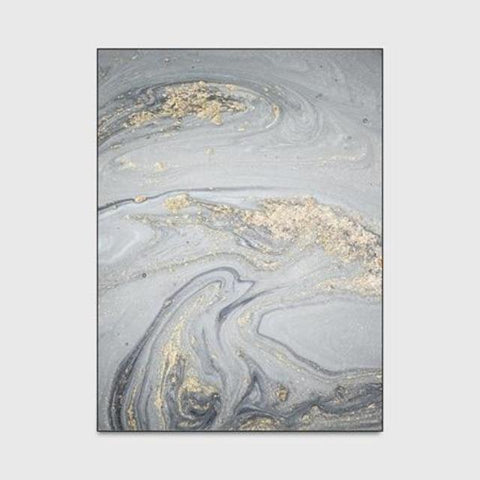 Kiera - Golden Powder Marble Pattern Carpet - Silky decor