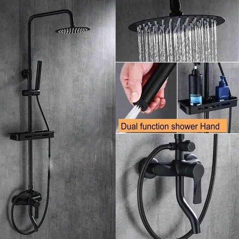 Calithea - Modern Matte Brass Shower Set - Silky decor
