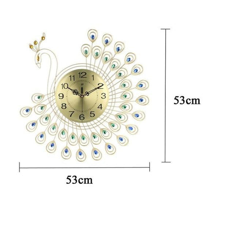 Tiboy - Luxury Peacock 3D Wall Clock - Silky decor