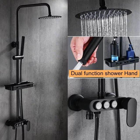 Calithea - Modern Matte Brass Shower Set - Silky decor