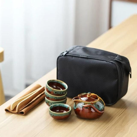 Paroy - Portable Compact Ceramic Tea Set - Silky decor