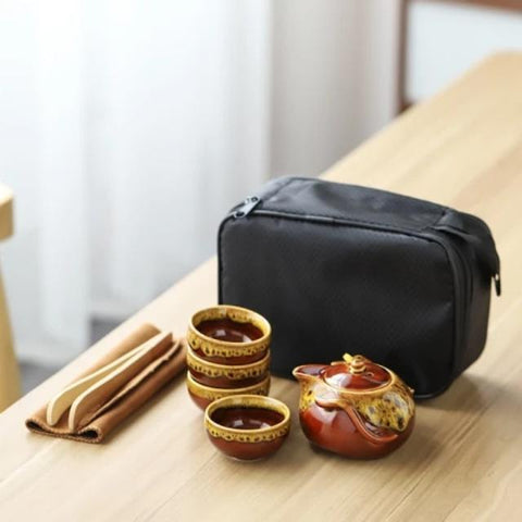 Paroy - Portable Compact Ceramic Tea Set - Silky decor