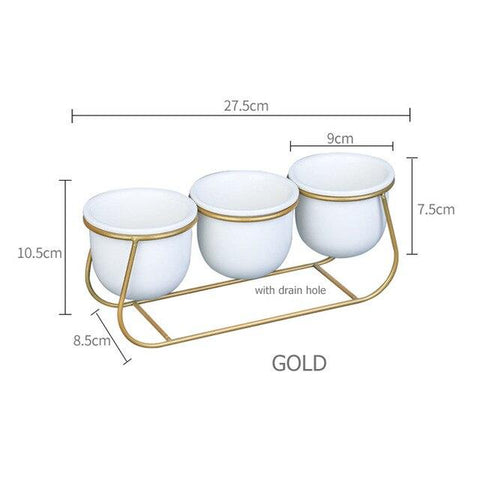 Daja - Modern White Ceramic Flower Pots - Silky decor