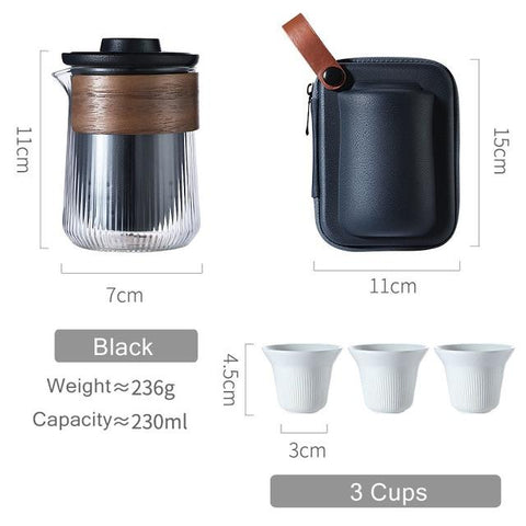Ifeoma - Creative Portable Ceramic Tea Set - Silky decor