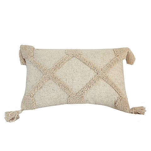 Soft Knitted Tassel Pillowcase