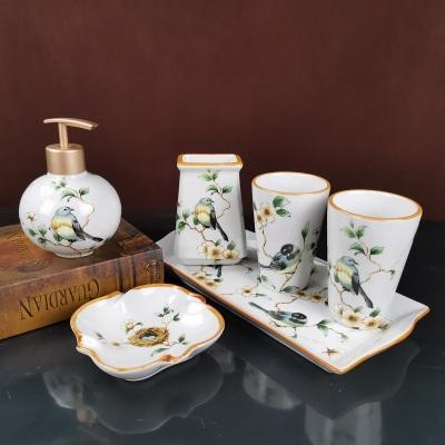 CERAMIC BATHROOM ACCESSORIES SET - Silky decor