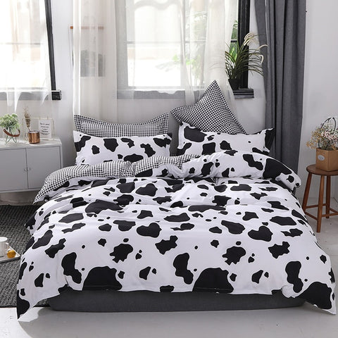 4PCS Duvet Cover ( 1 Duvet Cover + 1 Bedsheet + 2 Pillowcase)
