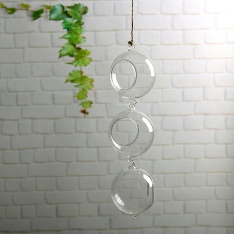Grahaniya - Decorative Hanging Ball flower Vase - Silky decor