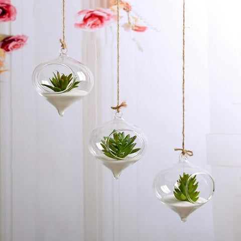 Grahaniya - Decorative Hanging Ball flower Vase - Silky decor