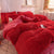Fluffy Comfortable Bedding 4 Pcs Set (1 Duvet Cover+1 Bed Sheet+ 2 PILLOWCASE)