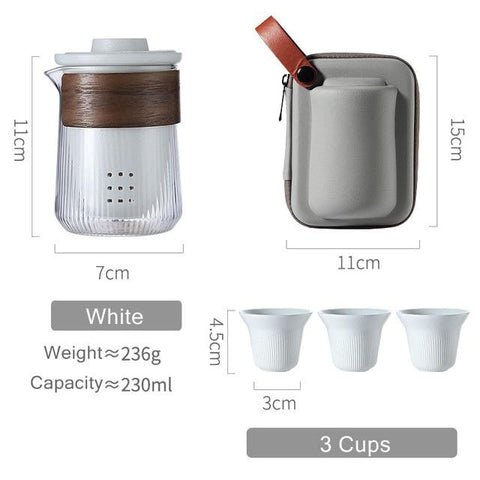 Ifeoma - Creative Portable Ceramic Tea Set - Silky decor
