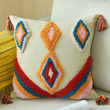 Luxury Woolen Tassels Cushion Cover