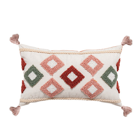 Boho Embroidered Throw Pillowcase