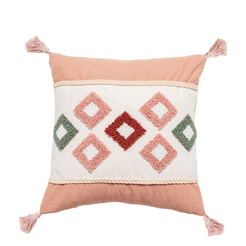 Boho Embroidered Throw Pillowcase