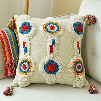 Luxury Woolen Tassels Cushion Cover