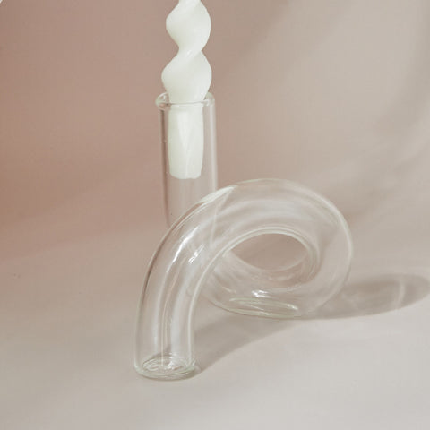 Beautiful Spiral Glass Vase