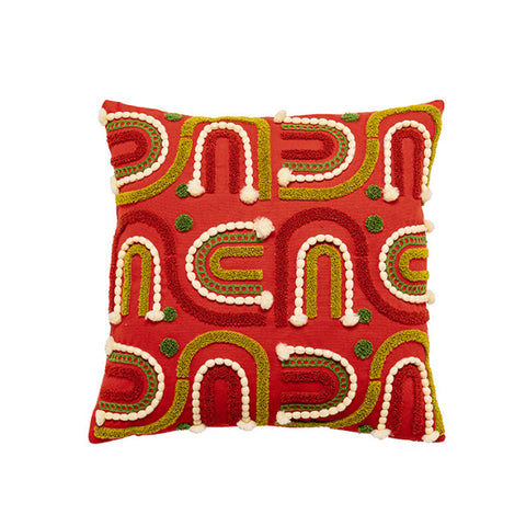 Boho Embroidered Throw Pillowcase