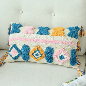 Luxury Woolen Tassels Cushion Cover