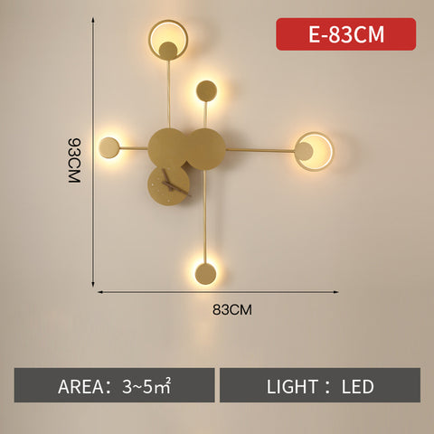 Luxury Wall Lamp with Clock