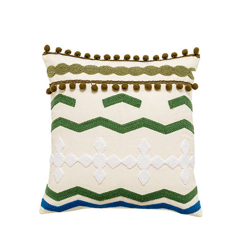 Boho Embroidered Throw Pillowcase