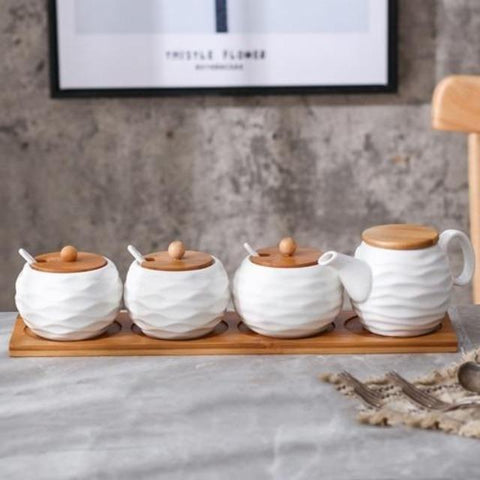 Portia - Seasoning Porcelain Kitchen Jar - Silky decor