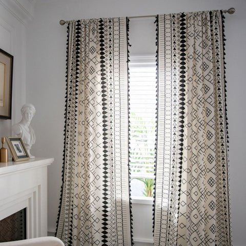 Bohemian Cotton Linen Window Curtain