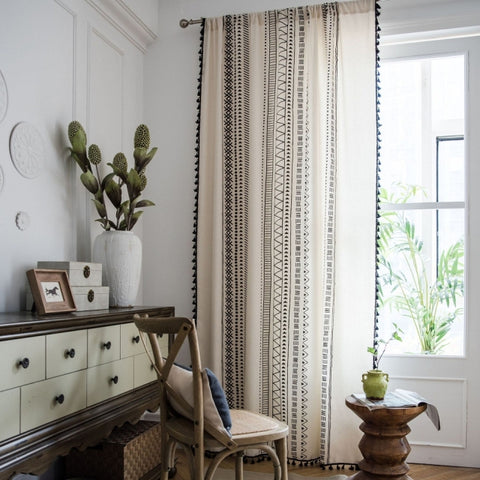 Bohemian Cotton Linen Window Curtain
