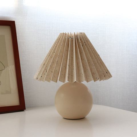 Deluxe Rattan Pleat Led Lamp