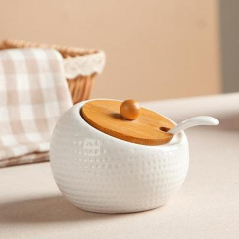 Portia - Seasoning Porcelain Kitchen Jar - Silky decor