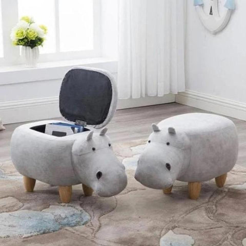 Dondi - Beautiful Hippo Storage Stool - Silky decor